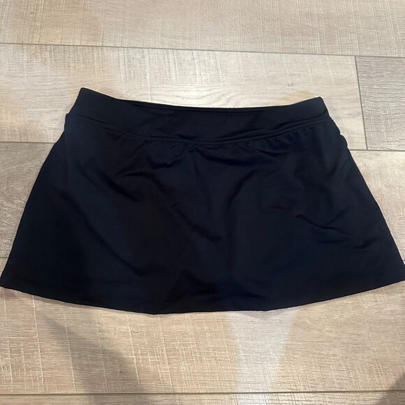 LANDS END WOMENS BLACK SWIM SKIRT SIZE 8 - Picture 1 of 7